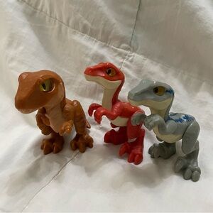 Jurassic World Set of 3 Raptors - Mattel